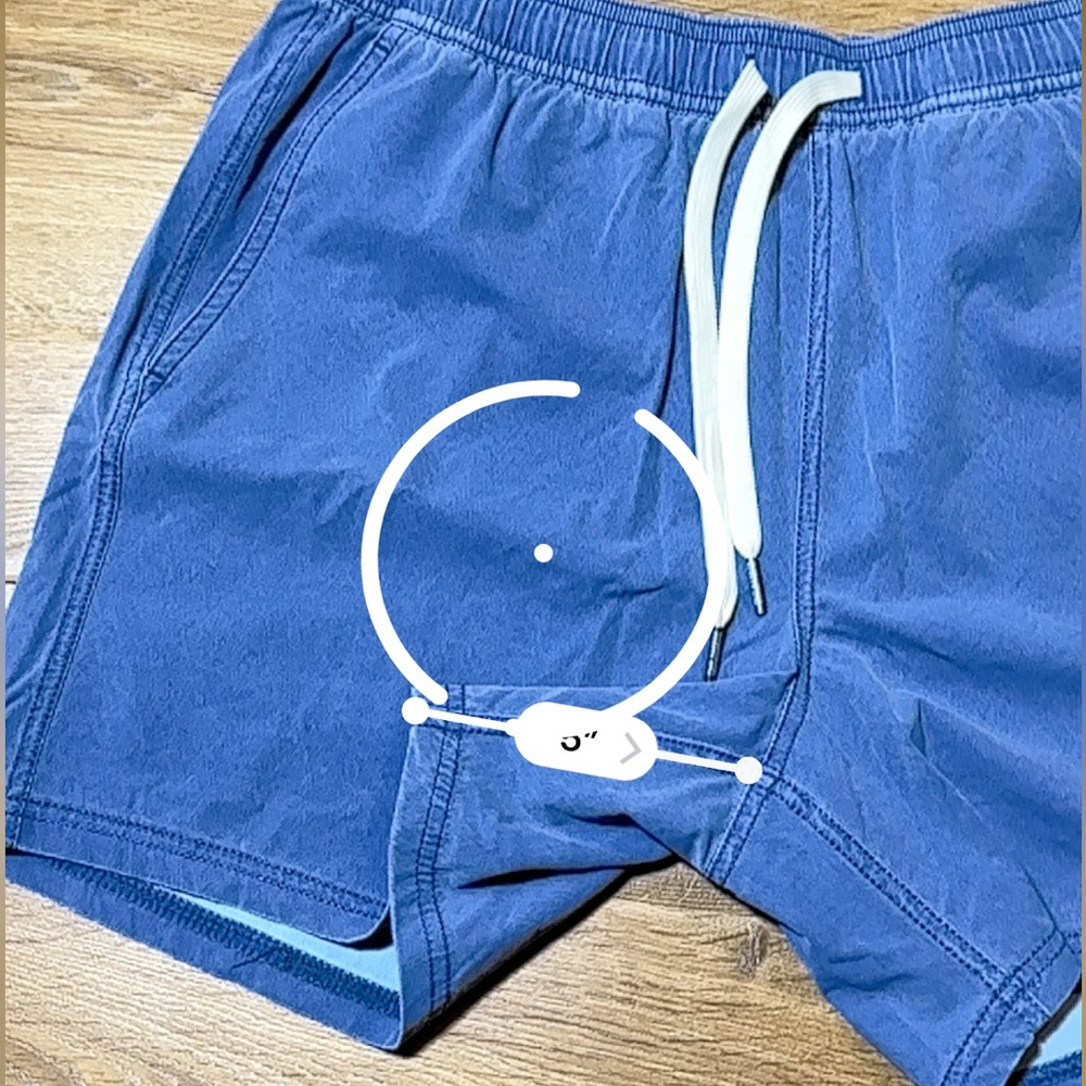 Fair Harbor Men’s Blue Shorts Green Lining Large - Picture 8 of 9